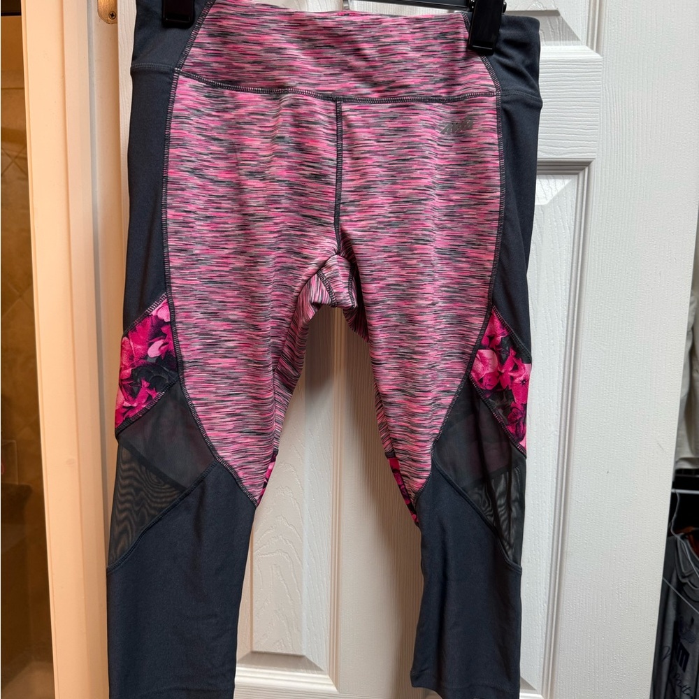 Avia Pink and Black Women’s Capri Leggings